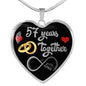 57 Years Anniversary Luxury Heart Silver Necklace - Freedom Look
