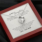 Daughter Gift From Mom Heart Pendant Jewelry Necklace Women Message Box