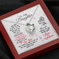 Daughter From Mom Heart Necklace Jewelry Pendant Women Message Box Gift