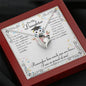 Daughter Graduation Gift Heart Necklace Pendant Jewelry Women Message Box