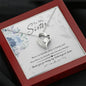 Sister Heart Jewelry Mother’s Day Necklace Pendant Women Message Box Gift