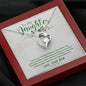Daughter Heart Jewelry Necklace Pendant Women Message Box Gift