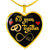 65 Years Anniversary Luxury Heart Gold Finish Necklace