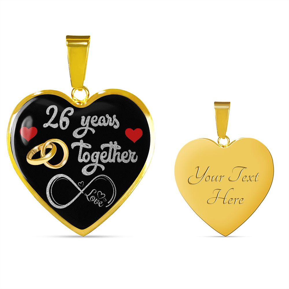 Personalized Engraved 26th Wedding Anniversary Gift For Her, Married 26 Years	 Personalized Engraved 26th Wedding Anniversary Gift For Her, Married 26 Years