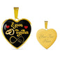 8 Year Anniversary Luxury Heart Necklace (Gold) - Freedom Look
