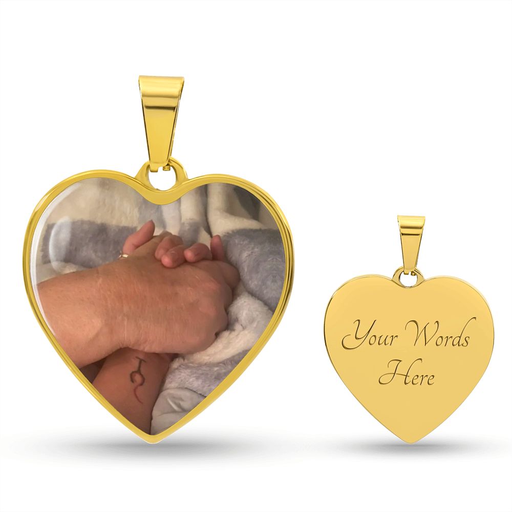 Personalized Family Custom Pendant Necklace (2 hands)