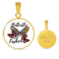 Butterfly Fashion Pendant Necklace And Bangle (Gold And Silver) - Freedom Look