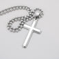 Cross Engraved Pendant Necklace Jewelry Women Men Military Chain Birthday Gift
