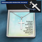 Cross Engraved Pendant Necklace Jewelry Women Men Military Chain Birthday Gift
