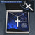 Cross Engraving Pendant Jewelry Necklace Women Men Military Chain Birthday Gift
