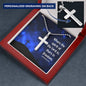 Cross Engraving Pendant Jewelry Necklace Women Men Military Chain Birthday Gift