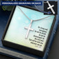 Cross Engraved Pendant Necklace Jewelry Women Men Chain Birthday Gift
