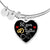 50 Years Anniversary Luxury Heart Silver Bangle - Freedom Look