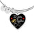 25 Years Anniversary Luxury Heart Silver Bangle - Freedom Look