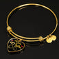 54 Years Anniversary Luxury Heart Gold Bangle - Freedom Look