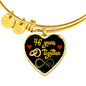 46 Years Anniversary Luxury Heart Gold Bangle - Freedom Look