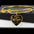 14 Years Anniversary Luxury Heart Gold Bangle - Freedom Look