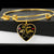 20 Years Anniversary Luxury Heart Gold Bangle - Freedom Look