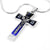 Blue Lives Matter Law Enforcement Cross Necklace Police Career Birthday and Christmas Gift