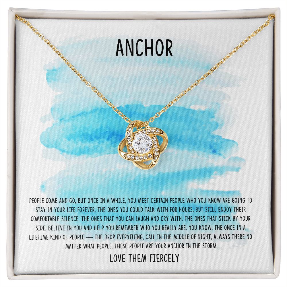 Friendship Day Gift, Best Friend Forever Message Box + Necklace (Love Knot)