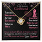 Boyfriend To Girlfriend Forever & Always Yours Message - "Love Knot" Pen. Necklace
