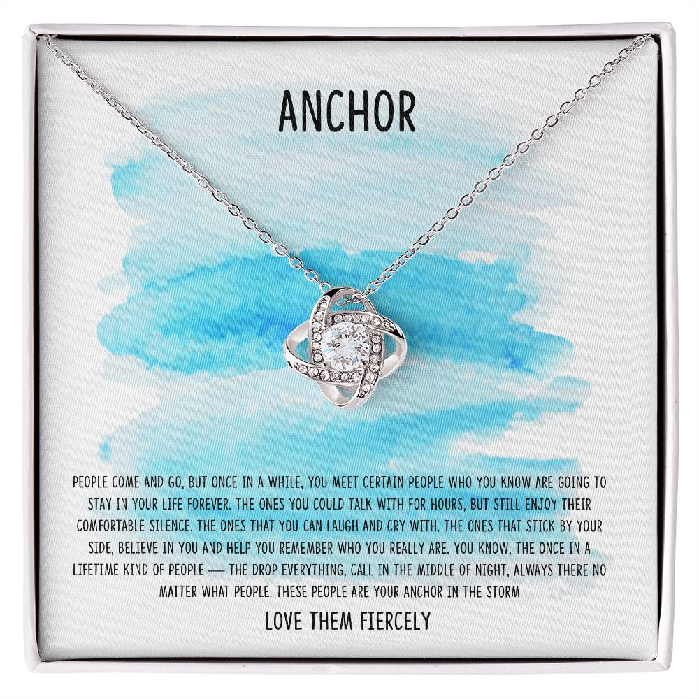 Friendship Day Gift, Best Friend Forever Message Box + Necklace (Love Knot)