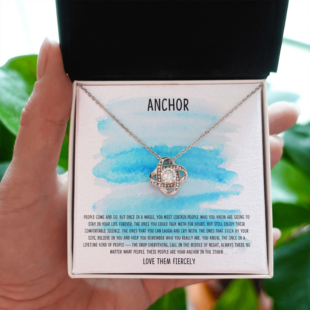 Friendship Day Gift, Best Friend Forever Message Box + Necklace (Love Knot)