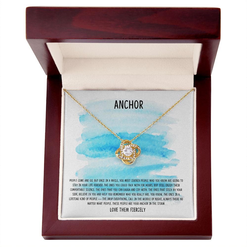 Friendship Day Gift, Best Friend Forever Message Box + Necklace (Love Knot)