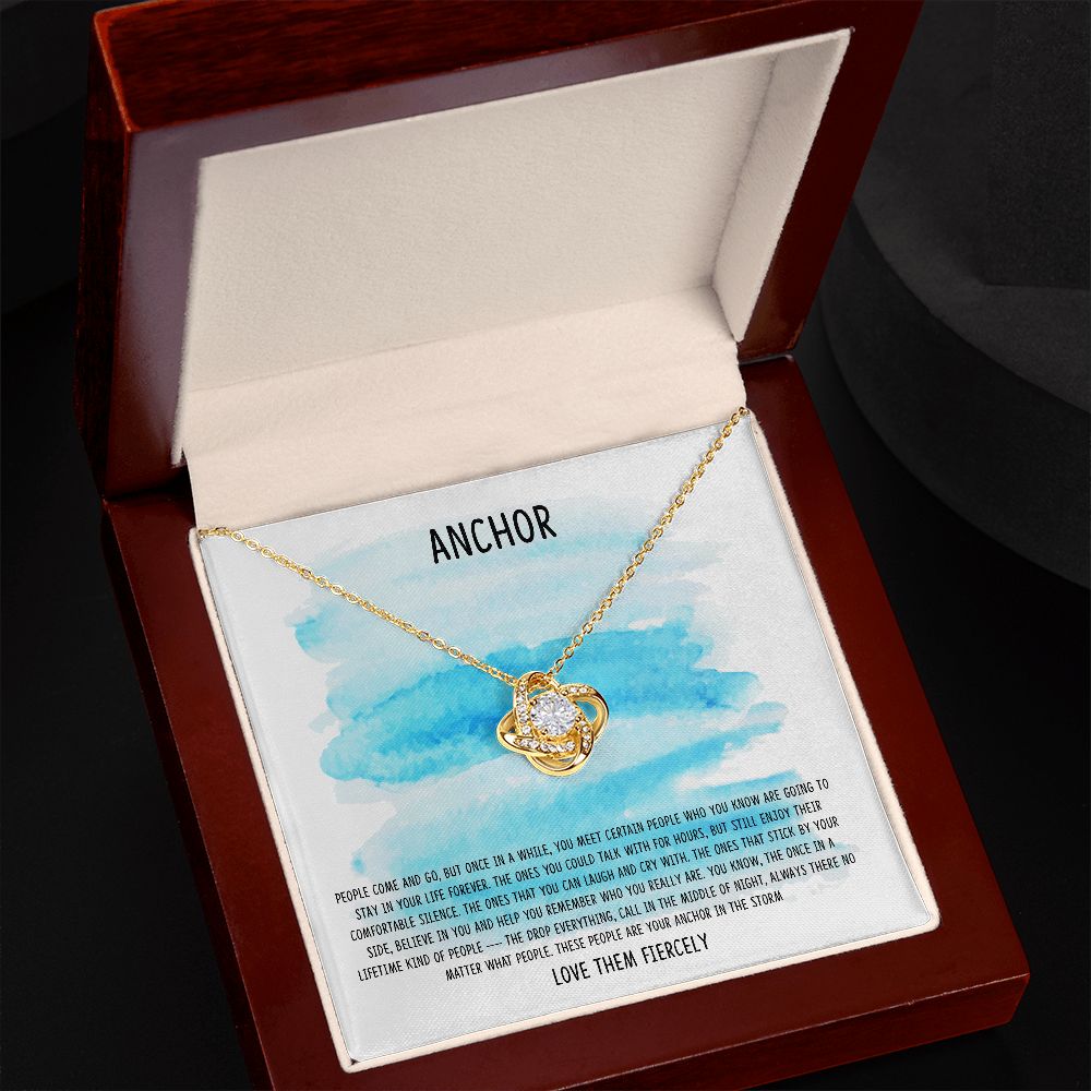 Friendship Day Gift, Best Friend Forever Message Box + Necklace (Love Knot)
