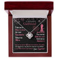 Boyfriend To Girlfriend Forever & Always Yours Message - "Love Knot" Pen. Necklace