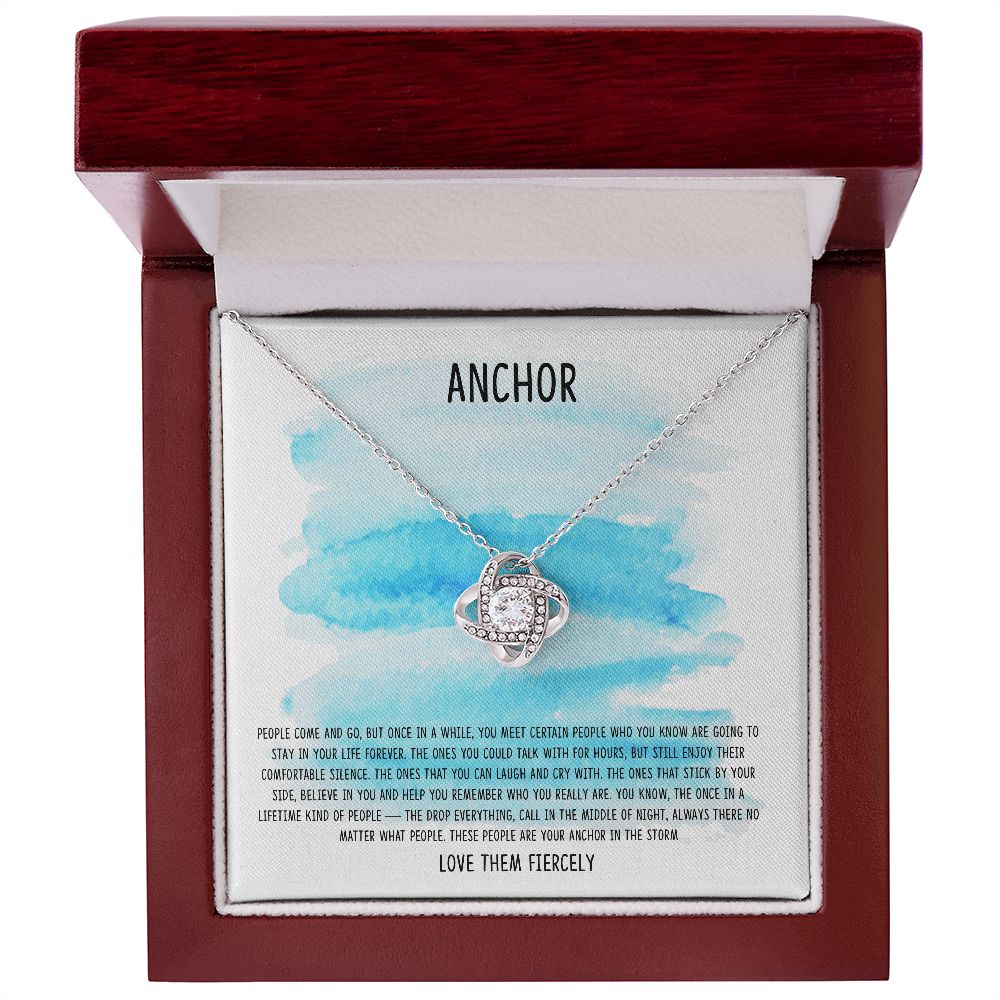 Friendship Day Gift, Best Friend Forever Message Box + Necklace (Love Knot)