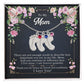 To My Mom Engraved Baby Feet Necklace