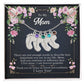 To My Mom Engraved Baby Feet Necklace