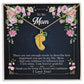 To My Mom Engraved Baby Feet Necklace