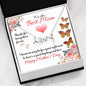 The Best Mom Ever Mother's Day Message Card With Scripted Love Pendant Necklace