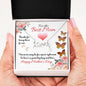 The Best Mom Ever Mother's Day Message Card With Scripted Love Pendant Necklace