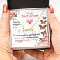 The Best Mom Ever Mother's Day Message Card With Scripted Love Pendant Necklace