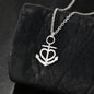 Stay Strong God Will Teach You Fly Inspirational Message Card Necklace - Blue (Anchor)