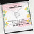 To My Bonus Daughter From Mom Stepmom Dad Stepdad Message Heart Pendant Necklace