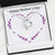 Mother's Day Gift - Mom Necklace with Lovely Message Card and Purple Heart On It