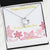 Mother's Day - Gift For Mom Heart Necklace Red Flowers Lovely Message Card