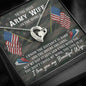 Army Wife from Husband Birthday Gift - Message Box Heart Pendant Necklace