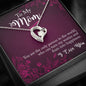 To My Mom Happiness Gift - Message Box Heart Pendant Necklace - Freedom Look