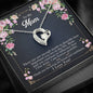 Mother's Day Gift - Black Message Box Heart Pendant Necklace