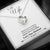 Husband To Wife Anniversary Matching Couple Message Box + Heart Pendant Necklace