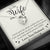 To My Wife From Husband Inspiration Message + White Gold Plated Heart Pendant Necklace