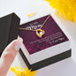 To My Mom Happiness Gift - Message Box Heart Pendant Necklace - Freedom Look