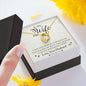 To My Wife from Husband - Message Box Heart Pendant Necklace