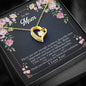 Mother's Day Gift - Black Message Box Heart Pendant Necklace
