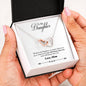 To My Daughter From Mom Birthday Gift, There For You Pendant Necklace (2 Hearts)